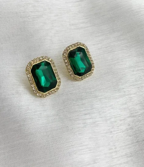 Statement stud gem earrings