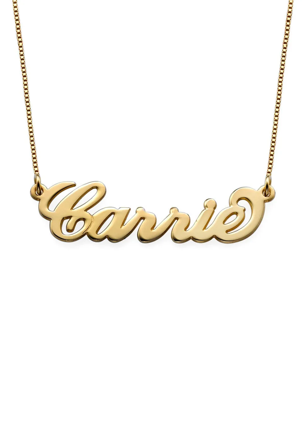 Sterling Silver Name Necklace-Carrie Bradshaw