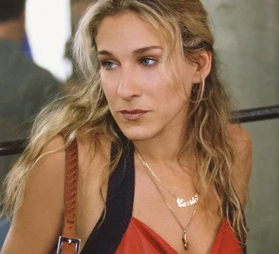 Sterling Silver Name Necklace-Carrie Bradshaw