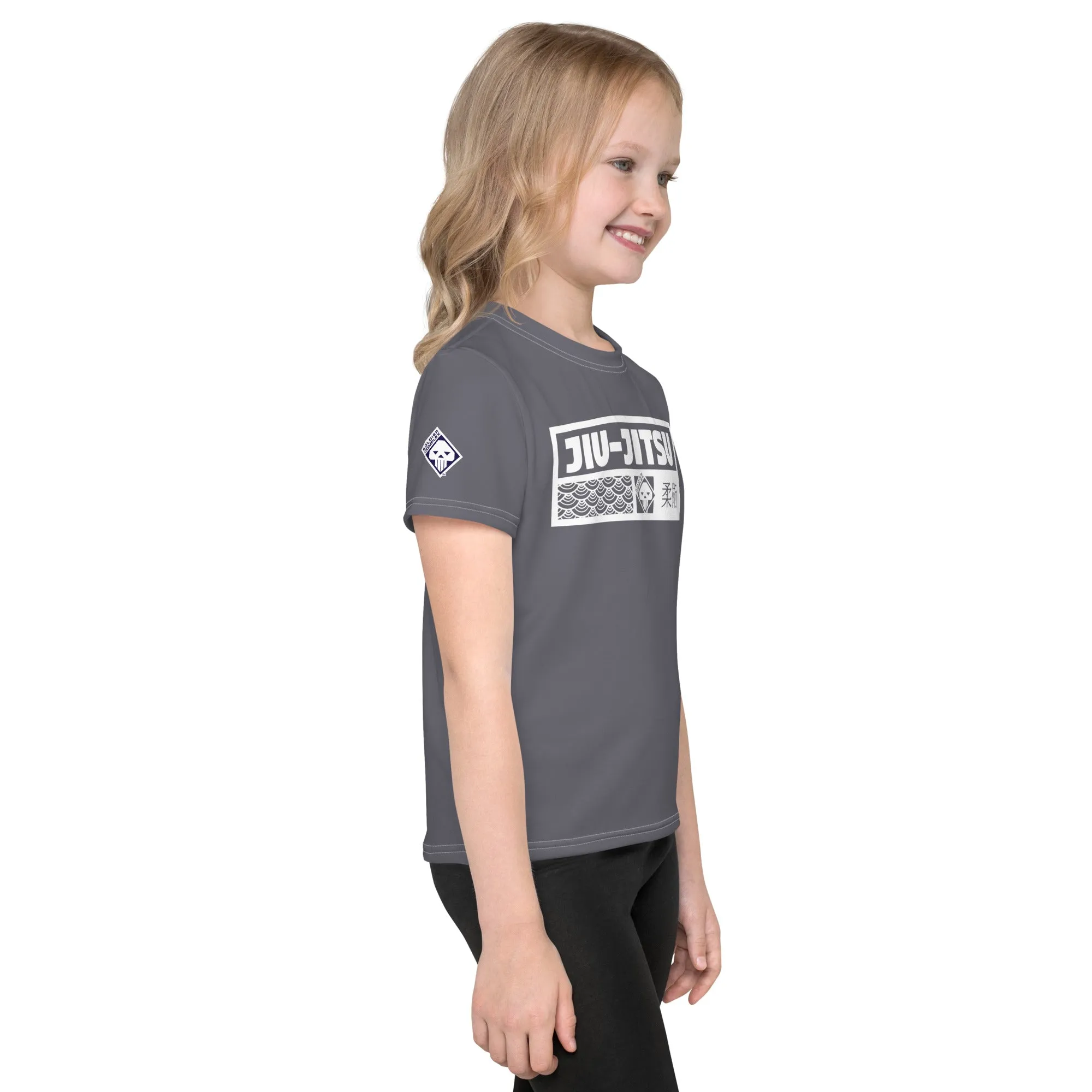 Summer Wardrobe Essential: Girl's Short Sleeve Jiu-Jitsu Rash Guard - Charcoal