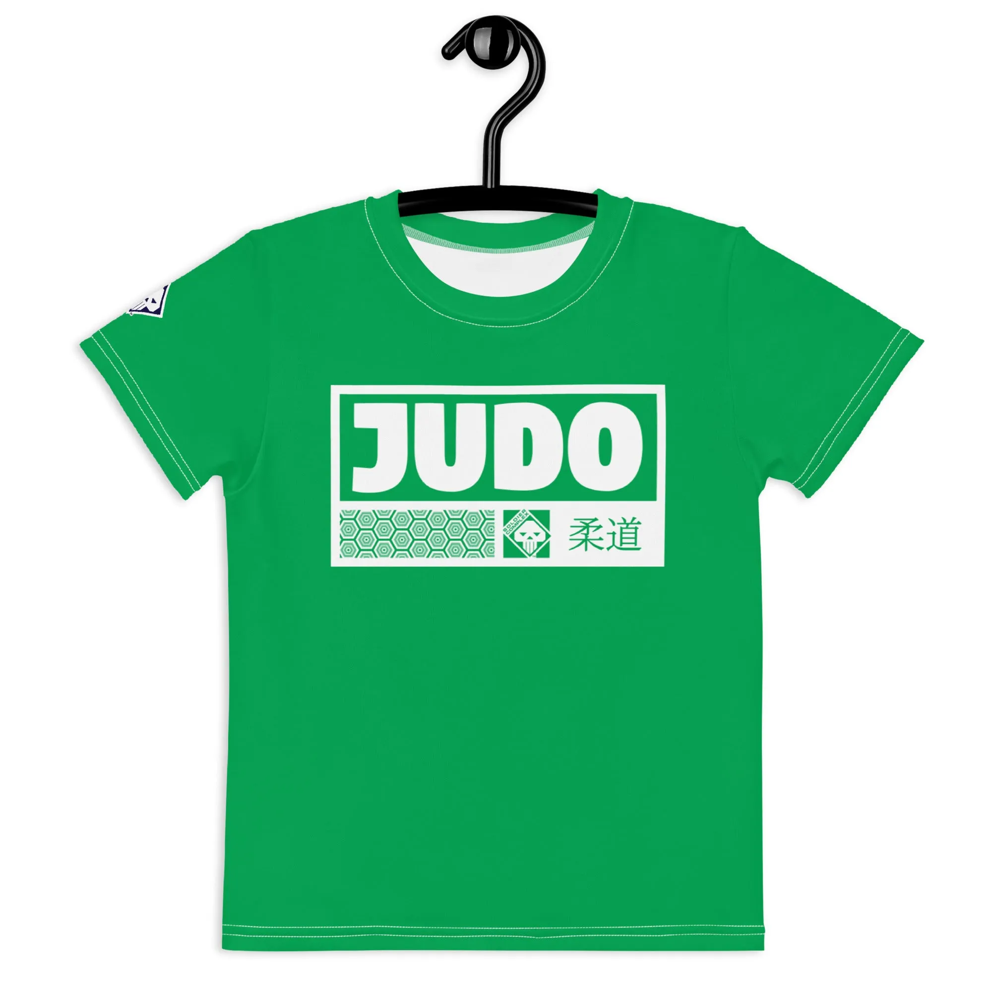 Sun-Safe Fun: Girl's Short Sleeve Judo Rash Guard - Jade