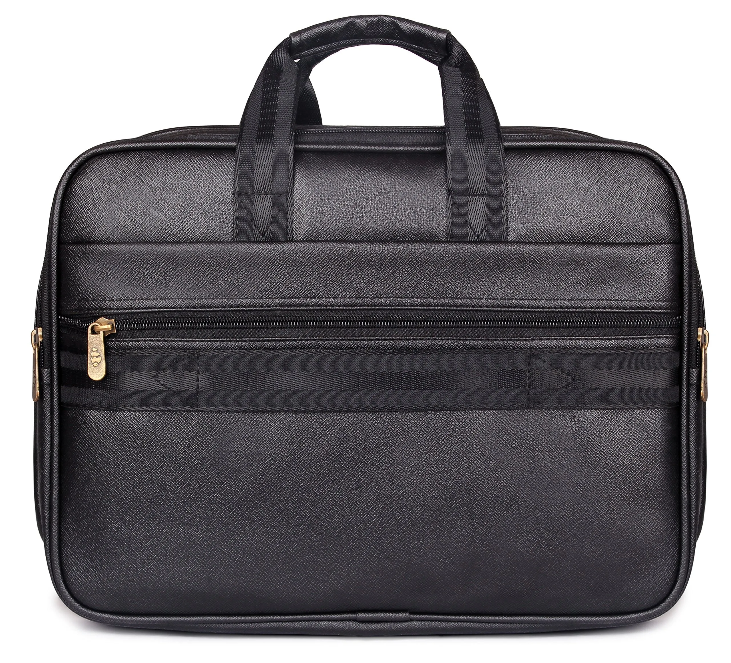 THE CLOWNFISH Bureaucrat Leatherette 15.6 Inches Laptop Bag (Jet Black)