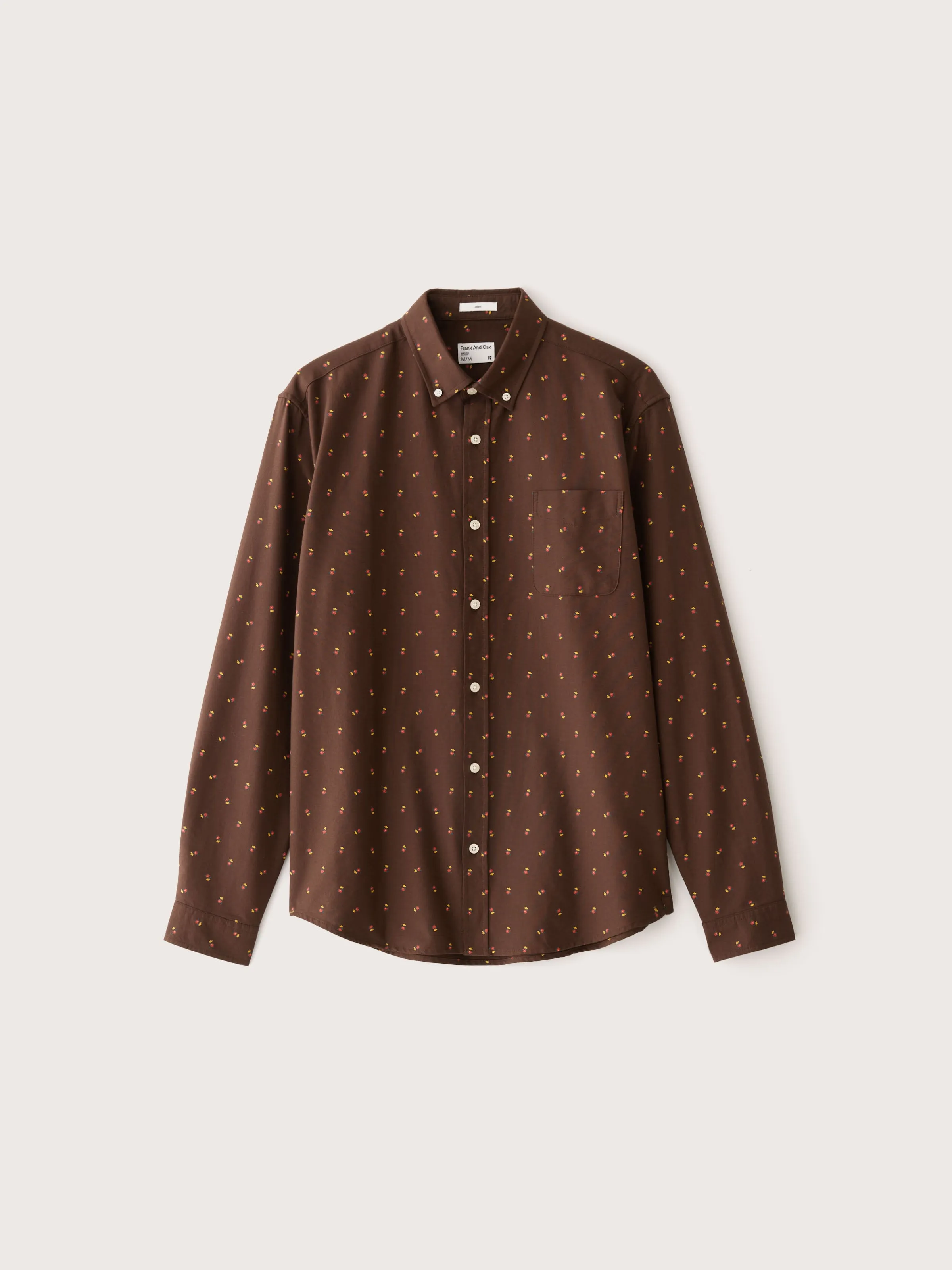 The Printed Jasper Oxford Shirt in Café