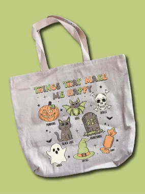 Things That Make Me Happy Halloween Tote Bag