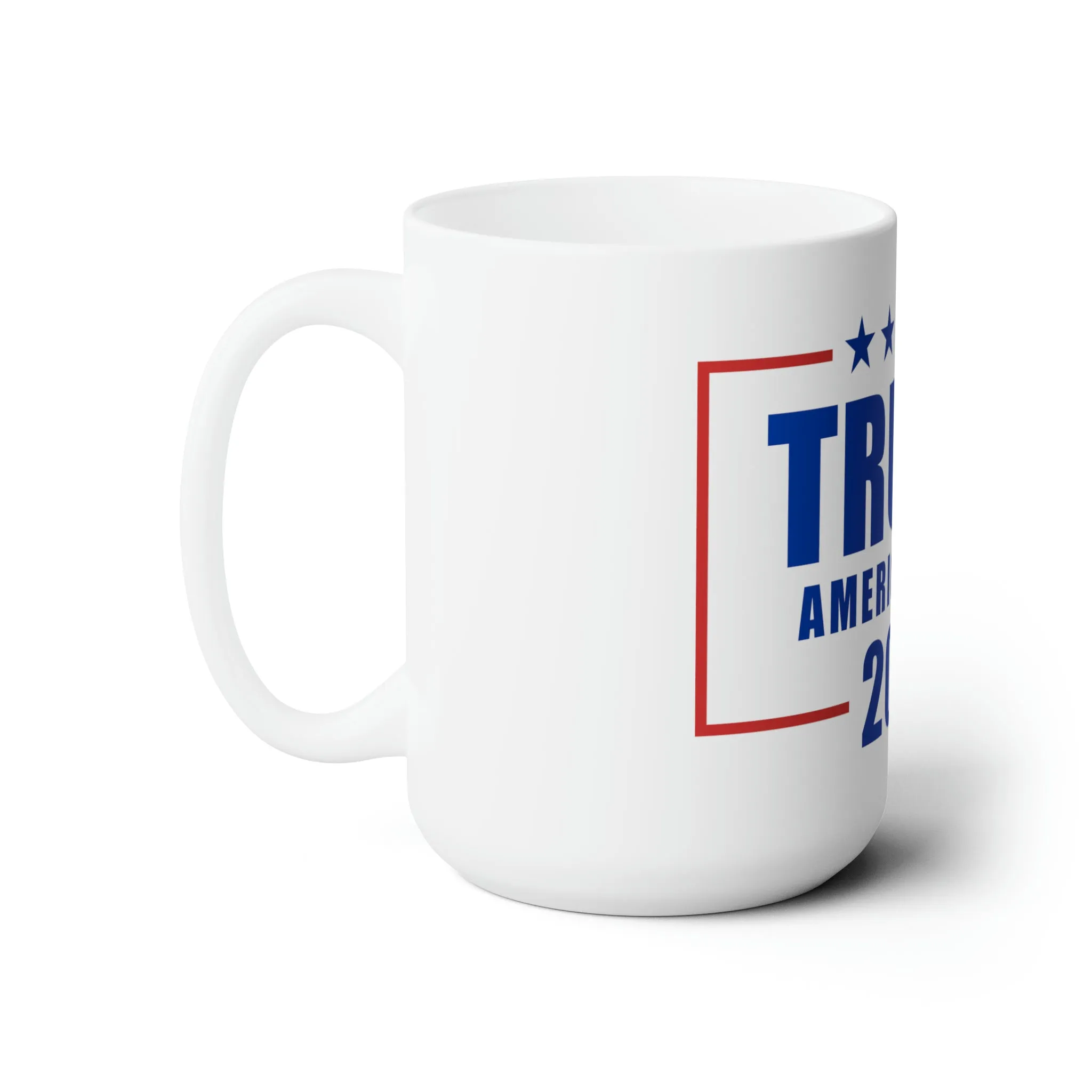 Trump 2024 America First White Ceramic Mug