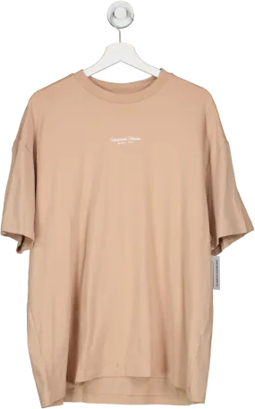 Vanquish Beige Fitness Oversize T Shirt UK L