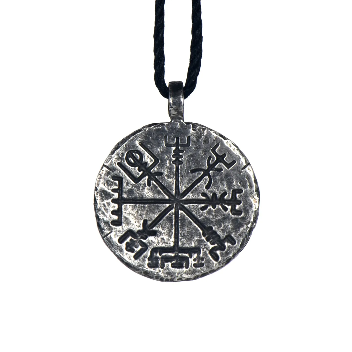 Vegvisir Aegishjalmur Double Sided Stave Necklace