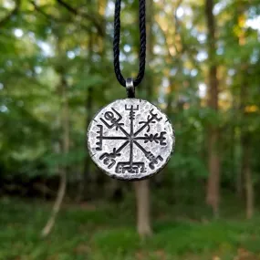 Vegvisir Aegishjalmur Double Sided Stave Necklace