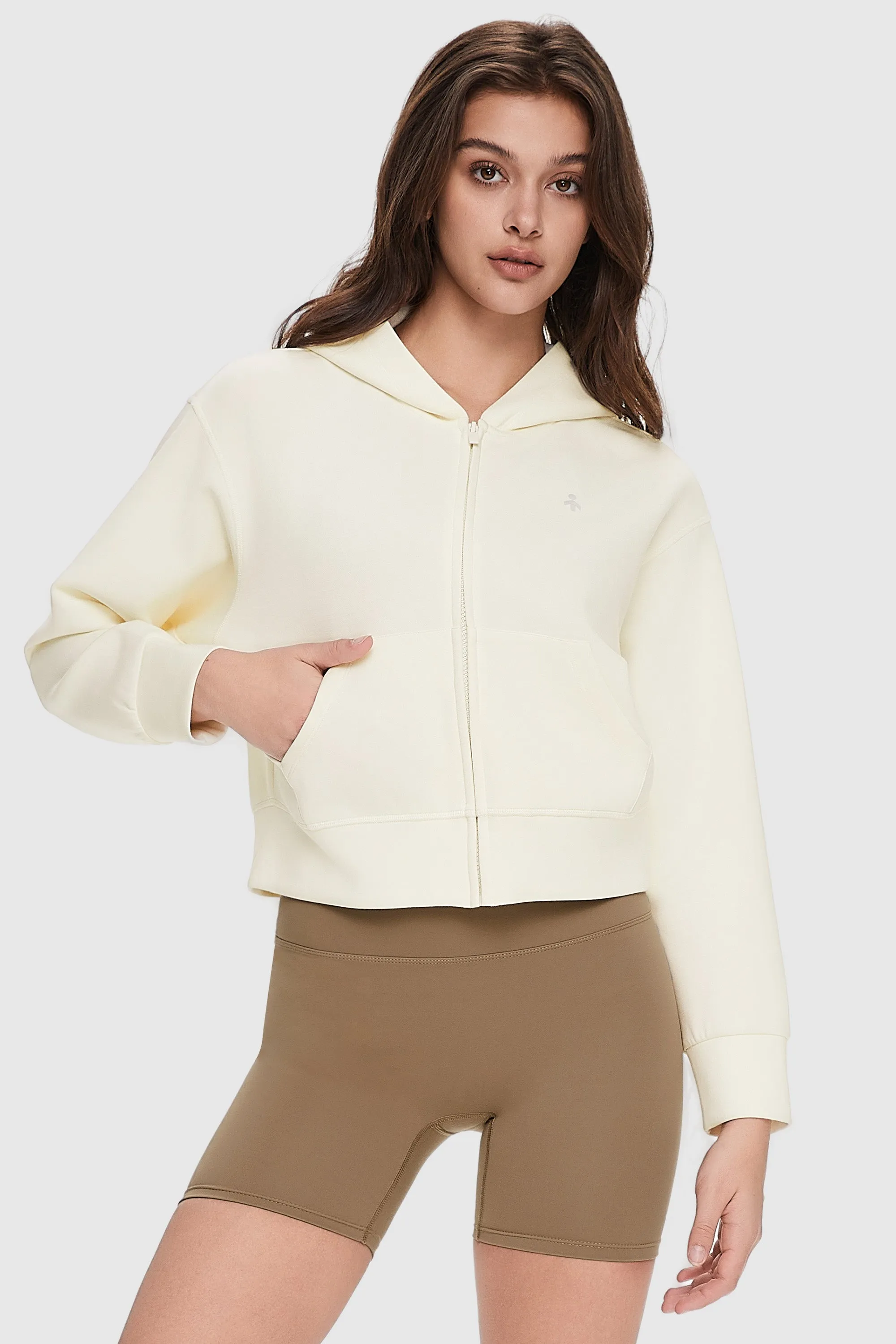 Zip-Up Cropped Hoodie